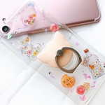不思議の国のアリス♥午後のティータイム ~ 猫 スマホリング付きスマホケース iPhoneケース iPhone6/iPhone6s
