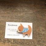 しば犬のブローチ『茶色』