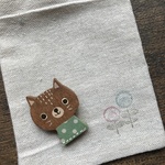 木のブローチ みずたま猫さん