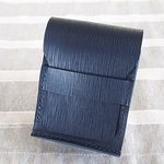 【SALE】牛革タバコケース（ショート＆ロング）ネイビー、ストライプ柄