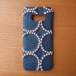 *受注製作*ミナペルホネン*タンバリン*ブルー×ライトピンク*mina perhonen*iPhoneケース*iPhoneカバー*スマホケース*スマホカバー