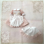 ChatonWeegie [再販]BabyPinkの胸元お花エプロンOPSet