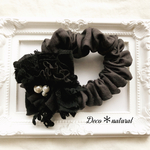 リネンとレースのBKシュシュ＊