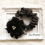 リネンとレースのBKシュシュ＊