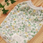 犬服 花とみつばち柄 レモングラス色（Ｓサイズ）