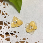 紫陽花ﾟ*ピアス〜オレンジ〜