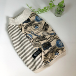 SALE フレブルS ラベル×ボーダー 切替 タンクトップ