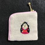 刺繍 ミニミニピルポーチ お福さんと福助