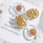 ミモザ べっこう おおぶり ピアス&イヤリング