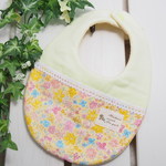 ♯181　パステルイエローの小花柄ふかふかスタイ