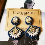 ダメージデニム刺繍ピアス