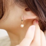 <p_341> クリスタルパールU字デザインフックピアス