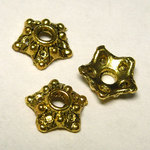 チベタン 座金 スター 金古美 約6mm【約100個入り】6000716