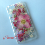 春色押し花のスマホケース☆iPhone6