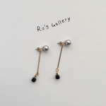 ラベンダー✴︎スワロフスキーピアス