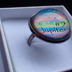 ガンメタリック　リング　20mmぷっくり　モダンな木星　#5Jupiter