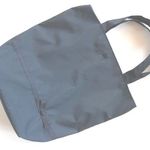 2足用シューズバッグ　紺ナイロン×紺リボン