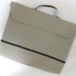 防災ずきんカバー背面タイプ　ベージュ×ブラウンライン