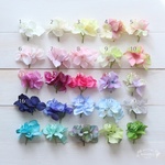 ２５色！ラプンツェルヘア髪飾り用*お花パーツ11個セットUピン