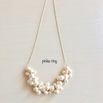 【♡結婚式などに♡】whiteボリュームパールネックレス