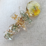 【一点限定】鉱石風 お花のバレッタ viola