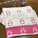 ふわふわ６重ガーゼブランケット　パンダ　出産祝いに最適