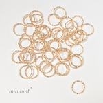 【送料無料】デザイン丸カン＊15mm＊50個