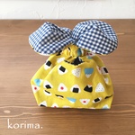 おにぎり柄のおにぎり袋（イエロー）