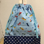体操着入れやお着替え袋などに便利な持ち手つき巾着