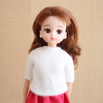 リカちゃん 服 ★送無★シンプルなトップス♡white♡