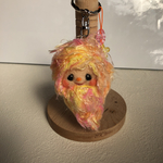 パステルカラーがかわいいミノムシキーホルダー☆羊毛フェルト