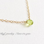 ＊再販＊14kgf peridot necklace