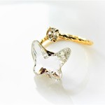 Swarovski Crystal Butterfly Folk Ring