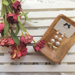 ［送料無料］triple pearl×gold heart