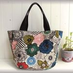 ＊再販＊ボタニカルflower＊5ポケット＊まるころデイリートート＊生成り＊