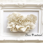 レースとパールnaturalバレッタ＊