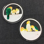 アクリルコースター　シロハラインコ