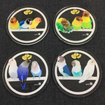 アクリルコースター　ボタンインコ