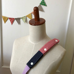 再① 水筒ショルダー肩紐カバー 赤デニムストライプデニム