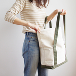 BEND TOTE BAG (キナリ×オリーブ)