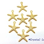 ヒトデチャーム*スターフィッシュ*（ゴールド）10個1セット