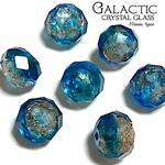 【星空の輝き✩】銀河のクリスタルグラス【キラキララメ入り!! ビジューカット仕上げ✧】直径約１０mm【４個】セット ■人気再販♫■