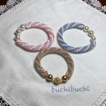 チューブクロッシェのブレスレット