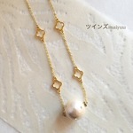 コットンパール&スワロのネックレス
