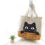 いたずら黒猫ちゃん＊ミニトート 