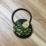 再販なし！刺繍ヘアゴム  ミモザ