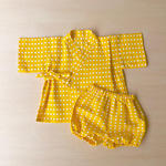 【jan様ご注文品】甚平80 逆豆（イエロー）