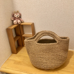 シンプルかわいい麻バック