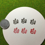 『みました母』直径1.2㎝ 消しゴムはんこ