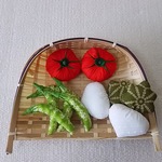 ちりめん  初夏の野菜  置き物